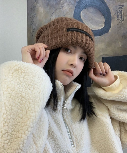 Miniministore(ミニミニストア)の「カラーニット帽子 レディース 7色(ニットキャップ/ビーニー・レディース・レッド/モスグリーン/ベージュ/ロイヤルブルー/チャコールグレー/ブラック/ブラウン・FREE)」の17枚目の写真