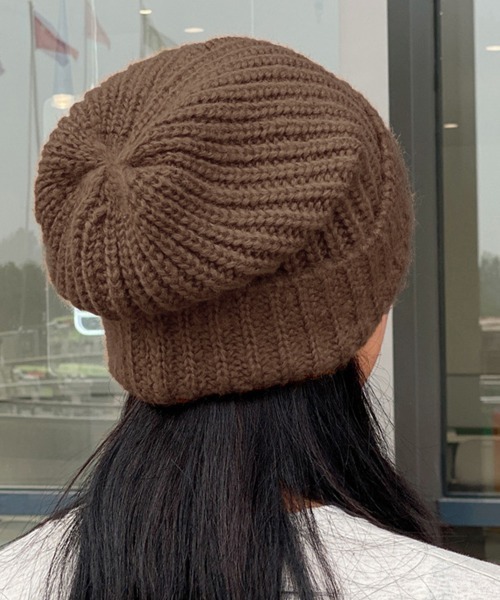 Miniministore(ミニミニストア)の「カラーニット帽子 レディース 7色(ニットキャップ/ビーニー・レディース・レッド/モスグリーン/ベージュ/ロイヤルブルー/チャコールグレー/ブラック/ブラウン・FREE)」の18枚目の写真