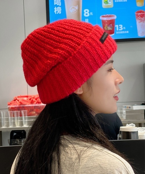 Miniministore(ミニミニストア)の「カラーニット帽子 レディース 7色(ニットキャップ/ビーニー・レディース・レッド/モスグリーン/ベージュ/ロイヤルブルー/チャコールグレー/ブラック/ブラウン・FREE)」の20枚目の写真
