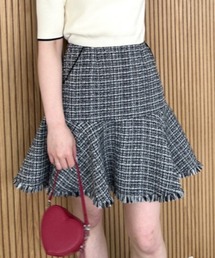 ツイードフレアミニスカート