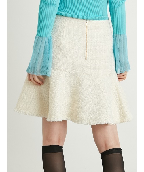 LILY BROWN（リリーブラウン）の「ツイードフレアミニスカート（スカート・レディース・ブラック/ホワイト/ピンク・1/0）」の10枚目の写真