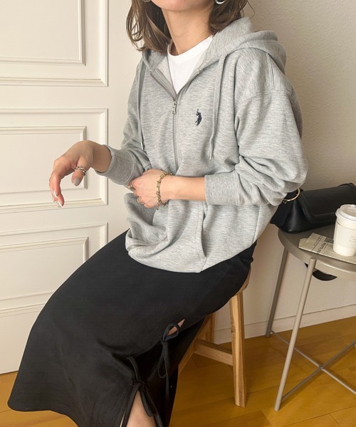 U.S. POLO ASSN.(ユーエスポロアッスン)の「U.S.POLO ASSN.フルジップパーカー(パーカー・レディース・ネイビー/ブラック/オフホワイト/グレー・M/L)」の8枚目の写真