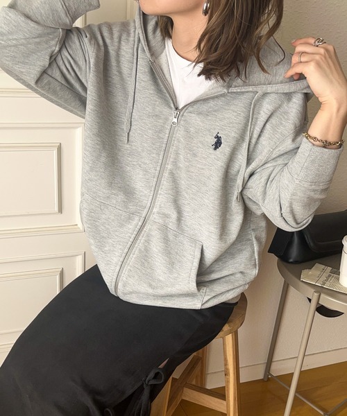 U.S. POLO ASSN.(ユーエスポロアッスン)の「U.S.POLO ASSN.フルジップパーカー(パーカー・レディース・ネイビー/ブラック/オフホワイト/グレー・M/L)」の5枚目の写真