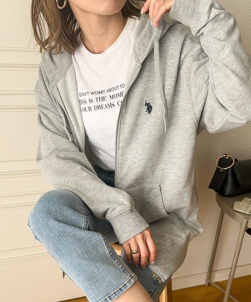 U.S. POLO ASSN.(ユーエスポロアッスン)の「U.S.POLO ASSN.フルジップパーカー(パーカー・レディース・ネイビー/ブラック/オフホワイト/グレー・M/L)」の10枚目の写真