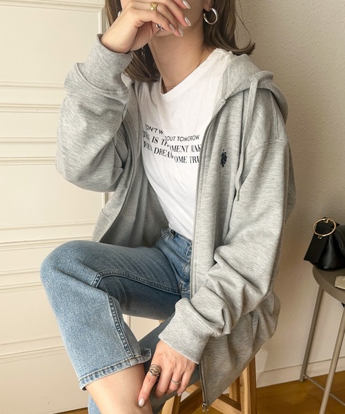 U.S. POLO ASSN.(ユーエスポロアッスン)の「U.S.POLO ASSN.フルジップパーカー(パーカー・レディース・ネイビー/ブラック/オフホワイト/グレー・M/L)」の13枚目の写真