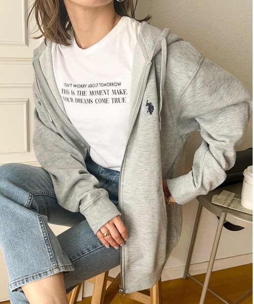U.S. POLO ASSN.(ユーエスポロアッスン)の「U.S.POLO ASSN.フルジップパーカー(パーカー・レディース・ネイビー/ブラック/オフホワイト/グレー・M/L)」の14枚目の写真