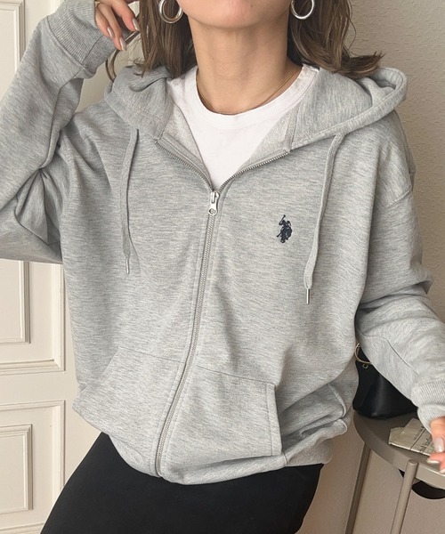 U.S. POLO ASSN.(ユーエスポロアッスン)の「U.S.POLO ASSN.フルジップパーカー(パーカー・レディース・ネイビー/ブラック/オフホワイト/グレー・M/L)」の6枚目の写真