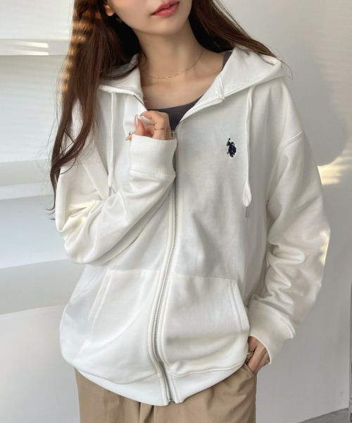 U.S. POLO ASSN.(ユーエスポロアッスン)の「U.S.POLO ASSN.フルジップパーカー(パーカー・レディース・ネイビー/ブラック/オフホワイト/グレー・M/L)」の15枚目の写真