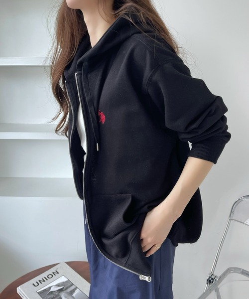 U.S. POLO ASSN.(ユーエスポロアッスン)の「U.S.POLO ASSN.フルジップパーカー(パーカー・レディース・ネイビー/ブラック/オフホワイト/グレー・M/L)」の22枚目の写真