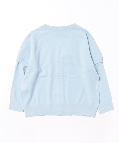 Right-on（ライトオン）の「【VIVIAN BLUE】３Ｗａｙニットカーディガン（カーディガン/ボレロ・キッズ・ライム/ブルー・150/140/130/120）」の3枚目の写真