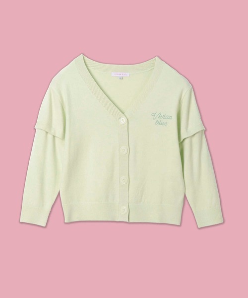 Right-on（ライトオン）の「【VIVIAN BLUE】３Ｗａｙニットカーディガン（カーディガン/ボレロ・キッズ・ライム/ブルー・150/140/130/120）」の18枚目の写真