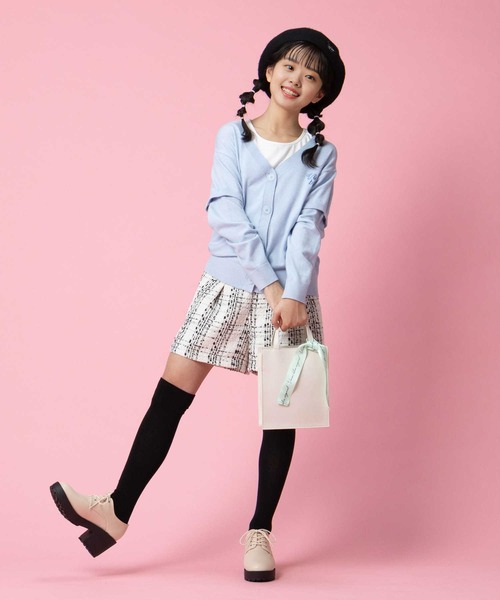 Right-on（ライトオン）の「【VIVIAN BLUE】３Ｗａｙニットカーディガン（カーディガン/ボレロ・キッズ・ライム/ブルー・150/140/130/120）」の13枚目の写真