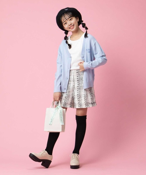 Right-on（ライトオン）の「【VIVIAN BLUE】３Ｗａｙニットカーディガン（カーディガン/ボレロ・キッズ・ライム/ブルー・150/140/130/120）」の14枚目の写真