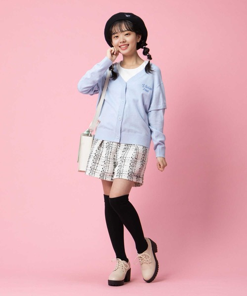 Right-on（ライトオン）の「【VIVIAN BLUE】３Ｗａｙニットカーディガン（カーディガン/ボレロ・キッズ・ライム/ブルー・150/140/130/120）」の12枚目の写真