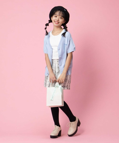 Right-on（ライトオン）の「【VIVIAN BLUE】３Ｗａｙニットカーディガン（カーディガン/ボレロ・キッズ・ライム/ブルー・150/140/130/120）」の15枚目の写真