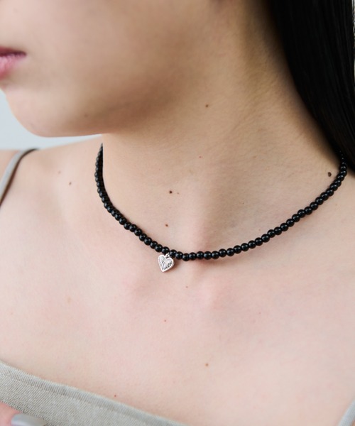 Aunt Marie's(アントマリーズ)の「ビジューハートチョーカー(チョーカー・レディース・ブラック/アイボリー・FREE)」の6枚目の写真