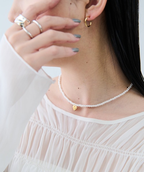 Aunt Marie's(アントマリーズ)の「ビジューハートチョーカー(チョーカー・レディース・ブラック/アイボリー・FREE)」の13枚目の写真