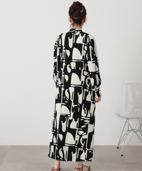 N.(N. Natural Beauty Basic)(エヌエヌナチュラルビューティーベーシック)の「◆【S Size Line】アートプリントワンピース(ワンピース・レディース・ベージュ系その他/ブラック系その他・SMALL/MEDIUM)」の11枚目の写真