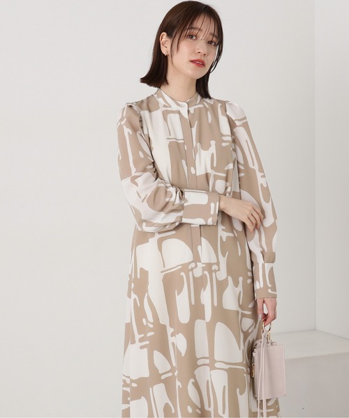 N.(N. Natural Beauty Basic)(エヌエヌナチュラルビューティーベーシック)の「◆【S Size Line】アートプリントワンピース(ワンピース・レディース・ベージュ系その他/ブラック系その他・SMALL/MEDIUM)」の15枚目の写真