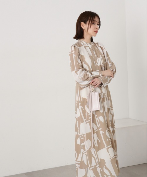 N.(N. Natural Beauty Basic)(エヌエヌナチュラルビューティーベーシック)の「◆【S Size Line】アートプリントワンピース(ワンピース・レディース・ベージュ系その他/ブラック系その他・SMALL/MEDIUM)」の16枚目の写真