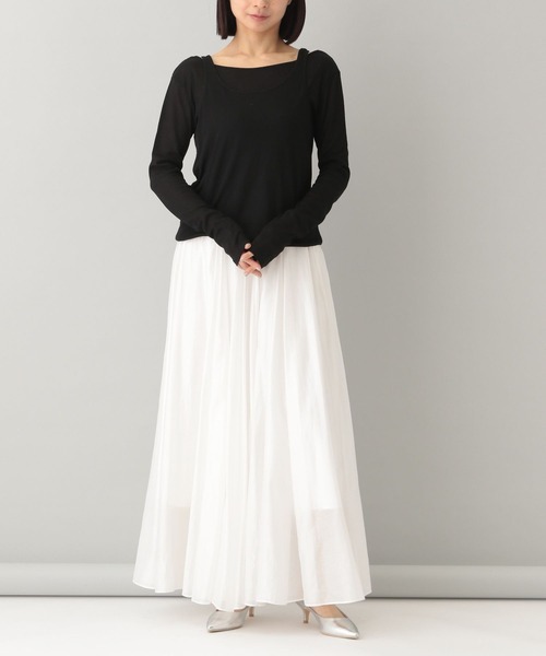 A part by（アパートバイ）の「2WAYレイヤードプルオーバー_長袖（Tシャツ/カットソー・レディース・ブラック/ライトベージュ・FREE）」の18枚目の写真