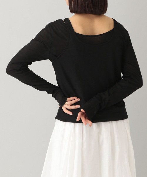 A part by（アパートバイ）の「2WAYレイヤードプルオーバー_長袖（Tシャツ/カットソー・レディース・ブラック/ライトベージュ・FREE）」の13枚目の写真