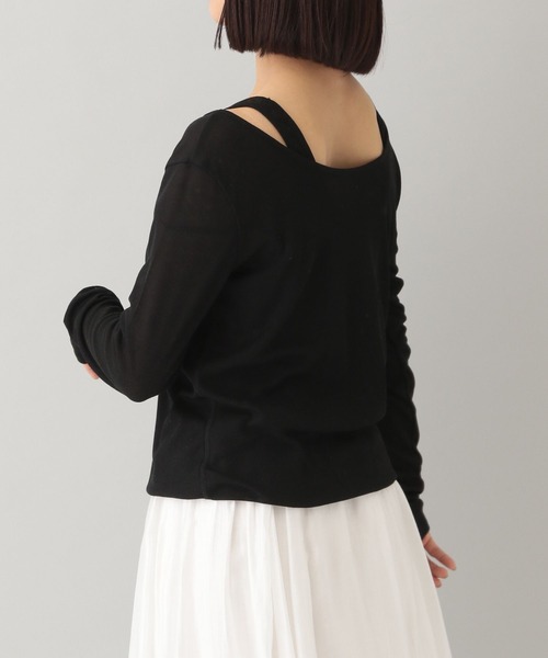 A part by（アパートバイ）の「2WAYレイヤードプルオーバー_長袖（Tシャツ/カットソー・レディース・ブラック/ライトベージュ・FREE）」の12枚目の写真