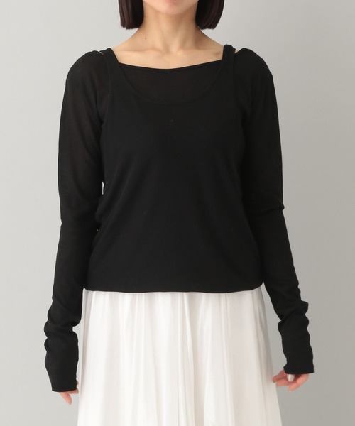 A part by（アパートバイ）の「2WAYレイヤードプルオーバー_長袖（Tシャツ/カットソー・レディース・ブラック/ライトベージュ・FREE）」の11枚目の写真
