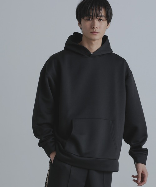 NANO universe(ナノユニバース)の「ボンディングリラックスフーディー(パーカー・メンズ・ブラック/ライトグレー/カーキ・M/L)」の2枚目の写真