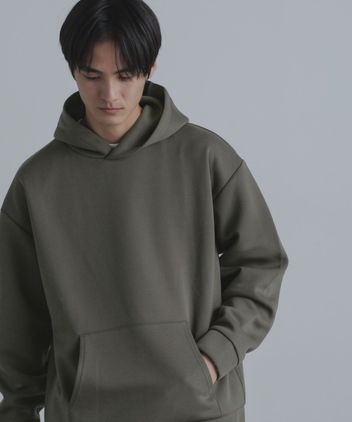 NANO universe(ナノユニバース)の「ボンディングリラックスフーディー(パーカー・メンズ・ブラック/ライトグレー/カーキ・M/L)」の4枚目の写真