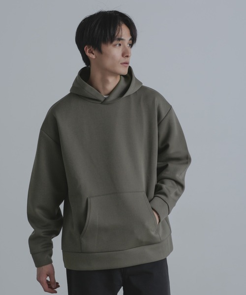 NANO universe(ナノユニバース)の「ボンディングリラックスフーディー(パーカー・メンズ・ブラック/ライトグレー/カーキ・M/L)」の5枚目の写真