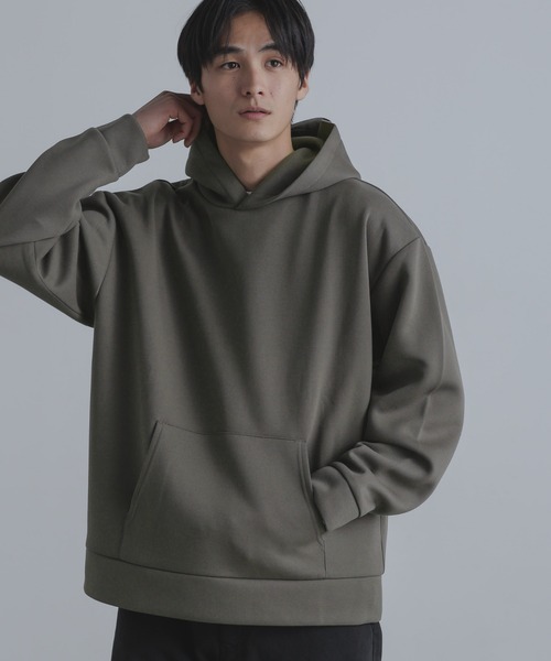 NANO universe(ナノユニバース)の「ボンディングリラックスフーディー(パーカー・メンズ・ブラック/ライトグレー/カーキ・M/L)」の7枚目の写真