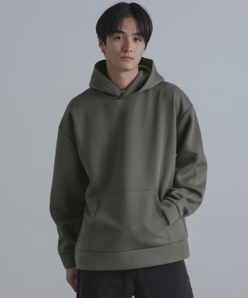 NANO universe(ナノユニバース)の「ボンディングリラックスフーディー(パーカー・メンズ・ブラック/ライトグレー/カーキ・M/L)」の8枚目の写真