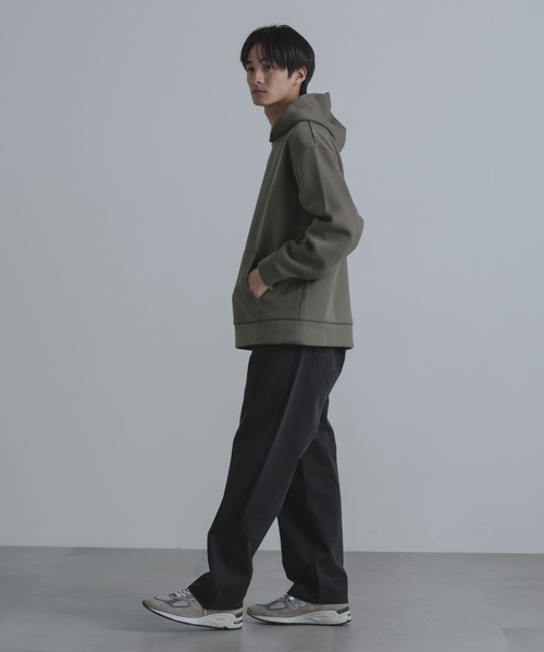 NANO universe(ナノユニバース)の「ボンディングリラックスフーディー(パーカー・メンズ・ブラック/ライトグレー/カーキ・M/L)」の11枚目の写真