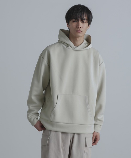 NANO universe(ナノユニバース)の「ボンディングリラックスフーディー(パーカー・メンズ・ブラック/ライトグレー/カーキ・M/L)」の12枚目の写真