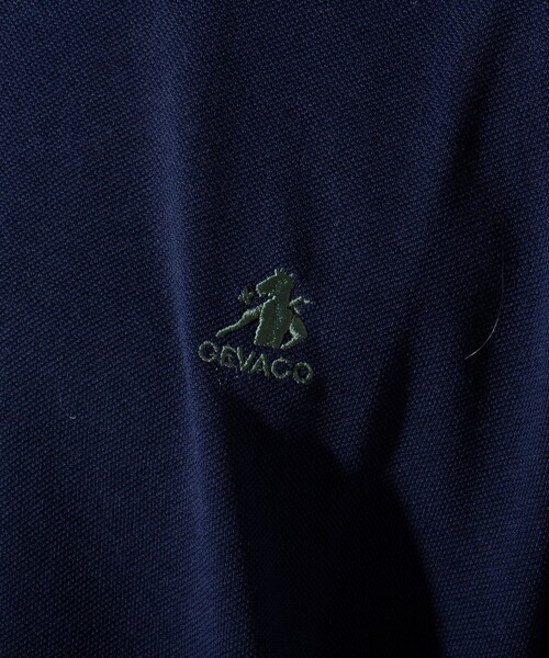 GEVACO（ゲバコ）の「【GEVACO/ゲバコ】ドライタッチ バイカラーネック リンガーT シャツ 鹿の子 ワンポイント刺繍（Tシャツ/カットソー・メンズ・アッシュグレー/ブラック/ネイビー・M/L）」の12枚目の写真