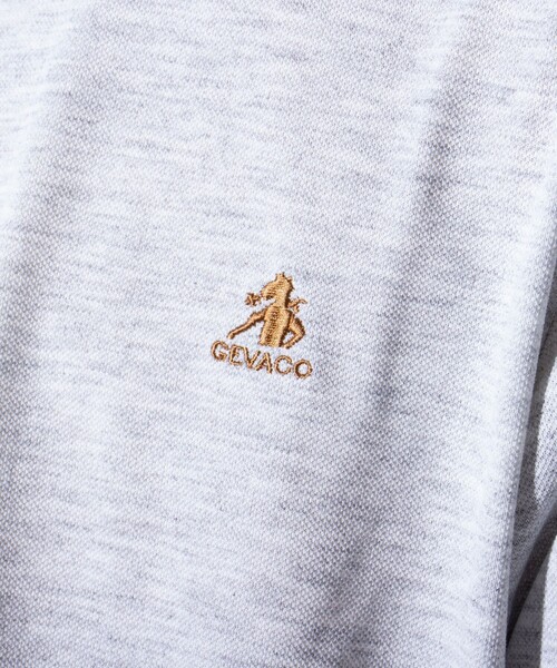 GEVACO（ゲバコ）の「【GEVACO/ゲバコ】ドライタッチ バイカラーネック リンガーT シャツ 鹿の子 ワンポイント刺繍（Tシャツ/カットソー・メンズ・アッシュグレー/ブラック/ネイビー・M/L）」の19枚目の写真