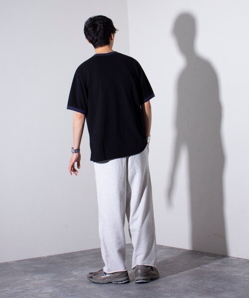 GEVACO（ゲバコ）の「【GEVACO/ゲバコ】ドライタッチ バイカラーネック リンガーT シャツ 鹿の子 ワンポイント刺繍（Tシャツ/カットソー・メンズ・アッシュグレー/ブラック/ネイビー・M/L）」の21枚目の写真