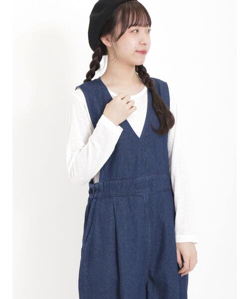 Samansa Mos2（サマンサ モスモス）の「スラブ天竺柄アソートシアーカットソー（Tシャツ/カットソー・レディース・ベージュ/オフホワイト/チャコールグレー/ブラック・F）」の2枚目の写真