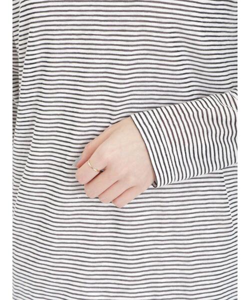 Samansa Mos2（サマンサ モスモス）の「スラブ天竺柄アソートシアーカットソー（Tシャツ/カットソー・レディース・ベージュ/オフホワイト/チャコールグレー/ブラック・F）」の21枚目の写真