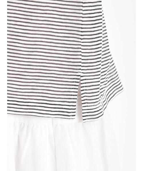 Samansa Mos2（サマンサ モスモス）の「スラブ天竺柄アソートシアーカットソー（Tシャツ/カットソー・レディース・ベージュ/オフホワイト/チャコールグレー/ブラック・F）」の10枚目の写真