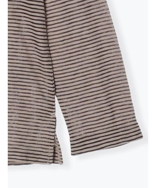 Samansa Mos2（サマンサ モスモス）の「スラブ天竺柄アソートシアーカットソー（Tシャツ/カットソー・レディース・ベージュ/オフホワイト/チャコールグレー/ブラック・F）」の6枚目の写真