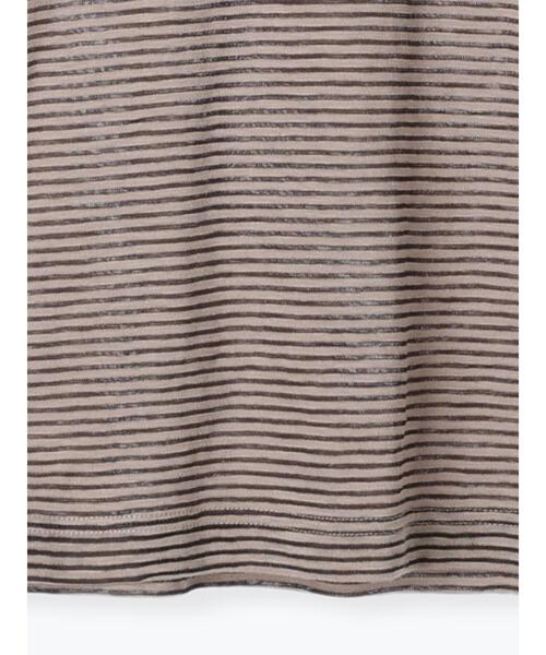 Samansa Mos2（サマンサ モスモス）の「スラブ天竺柄アソートシアーカットソー（Tシャツ/カットソー・レディース・ベージュ/オフホワイト/チャコールグレー/ブラック・F）」の7枚目の写真