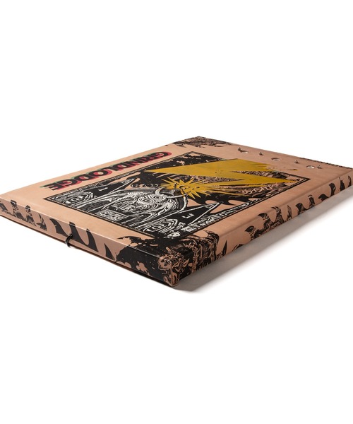 Silk ScreenPrint Leather Art A2size ”BAD CASTLE”