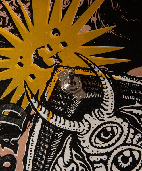 Silk ScreenPrint Leather Art A2size ”BAD CASTLE”