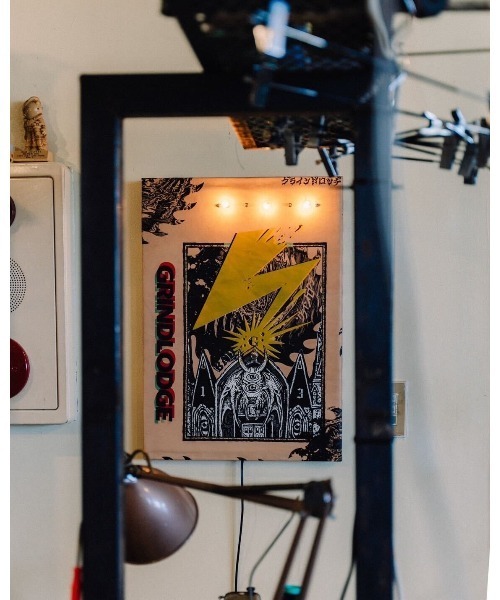 Silk ScreenPrint Leather Art A2size ”BAD CASTLE”