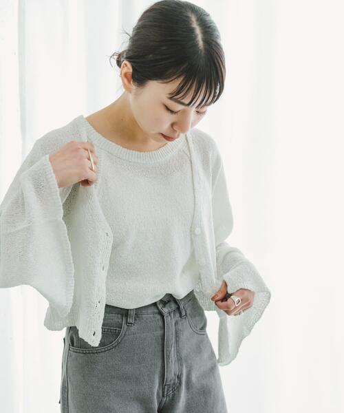ITEMS URBANRESEARCH(アイテムズ アーバンリサーチ)の「アメスリニットタンクトップ(ニット/セーター・レディース・オフホワイト/ベージュ・FREE)」の1枚目の写真