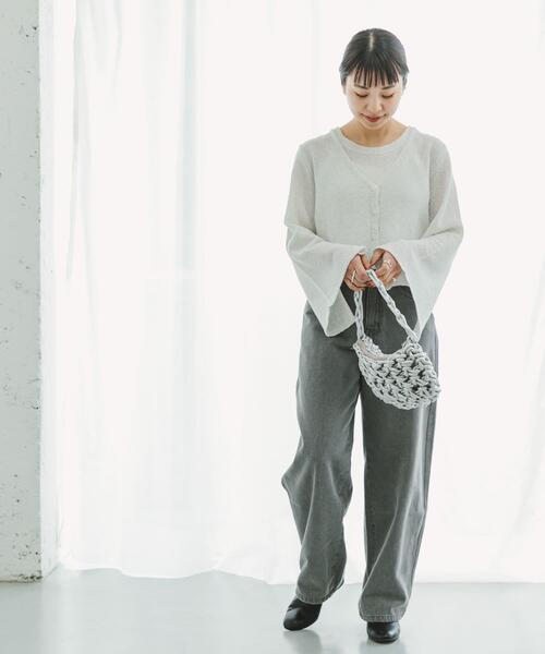 ITEMS URBANRESEARCH(アイテムズ アーバンリサーチ)の「アメスリニットタンクトップ(ニット/セーター・レディース・オフホワイト/ベージュ・FREE)」の5枚目の写真