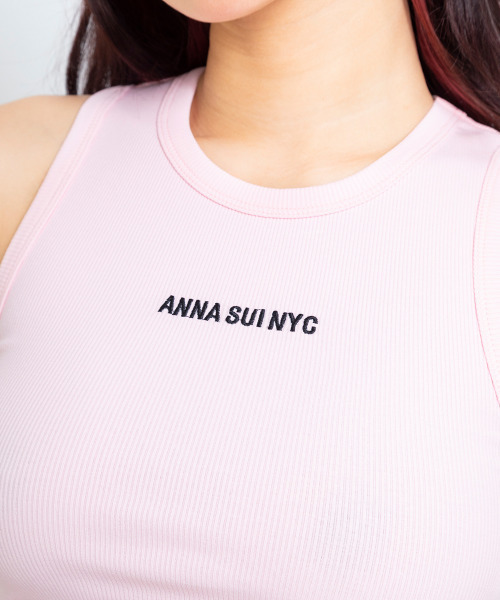 ANNA SUI NYC（アナ スイ エヌ ワイ シー）の「ANNA SUI NYC ロゴリブタンクトップ  【SP】（タンクトップ・レディース・ホワイト/ブラック/ピンク・M/S）」の5枚目の写真