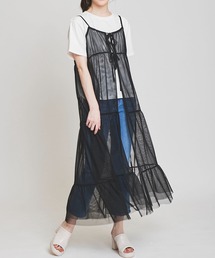 チュールティアードキャミワンピース